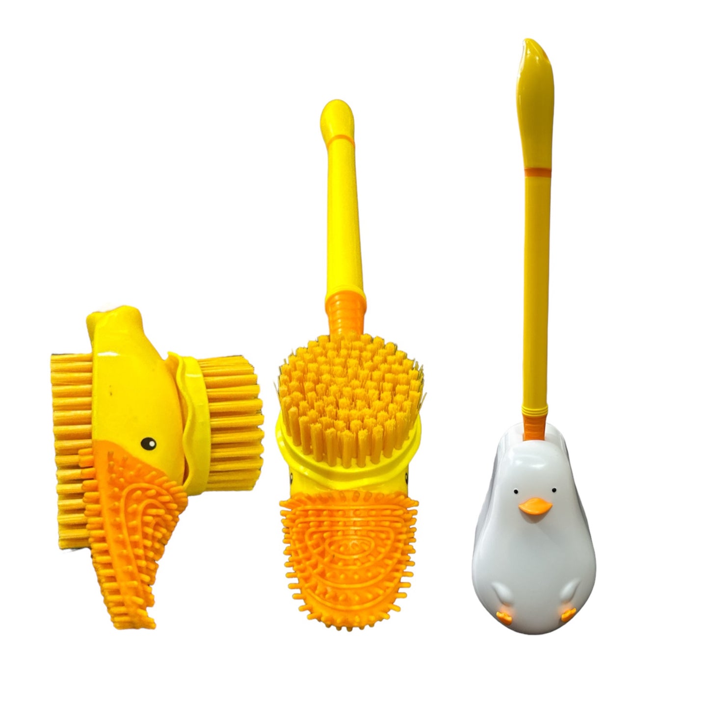 Toilet Duck Head Brush Set ( yellow)