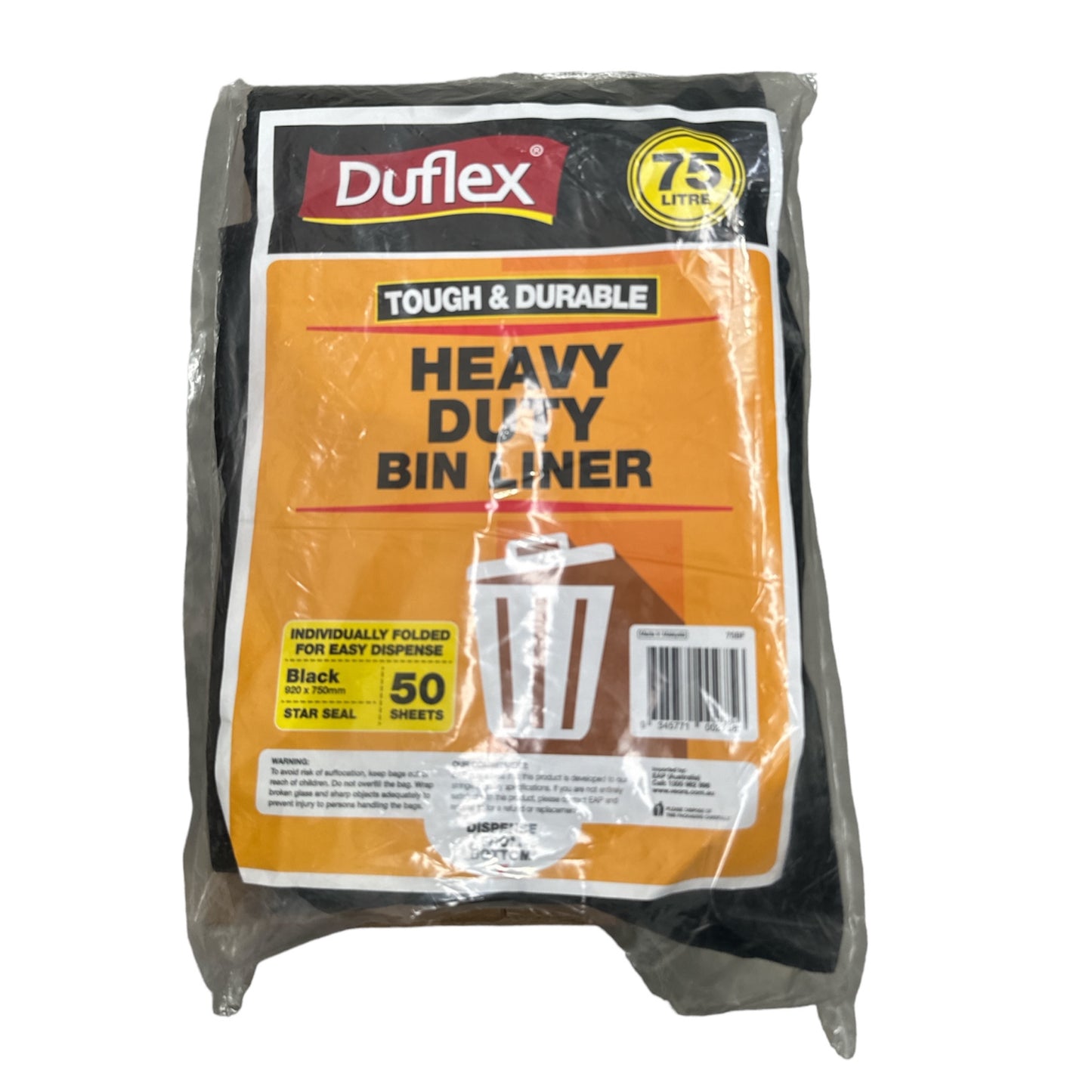 Duflex Bin Liner Heavy Duty 75L 250pcs/ctn (75 BF ) / box