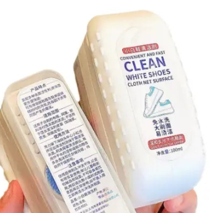 White Shoe Cleaner with sponge