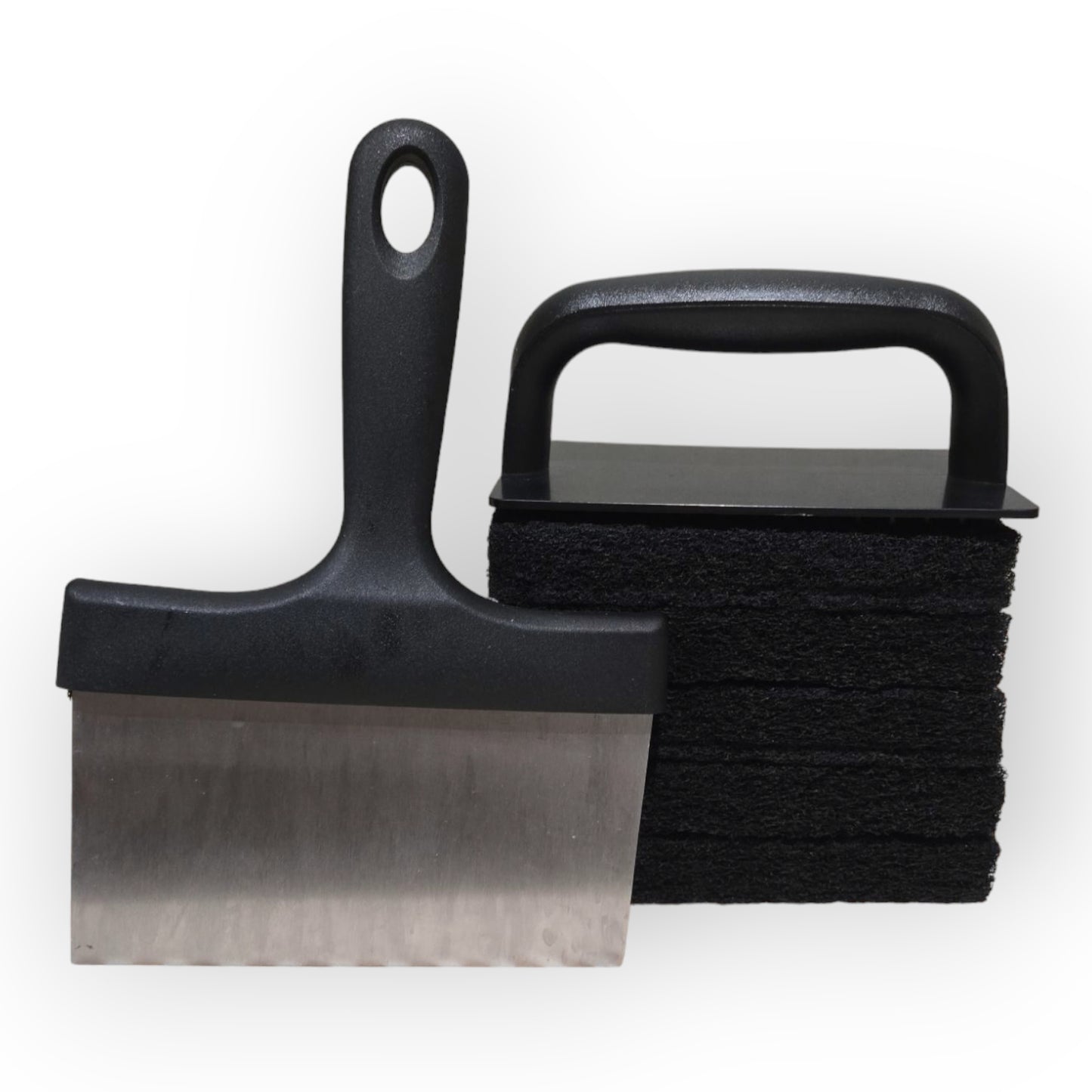 Replaceable Grill Pads Cleaner With Heavy Duty Scraper