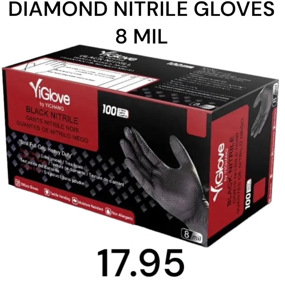 Black Diamond Nitrile Gloves 8mil