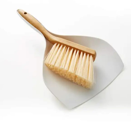Wooden Brush Dust Pan Set