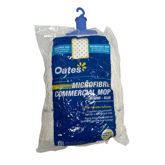 Oates Microfibre Commercial Round Mop Blue (MH-MF-02B)