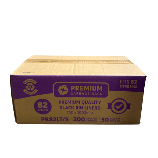 Premium Bin Liner Blk/ CT200 82L (PR82LTS)