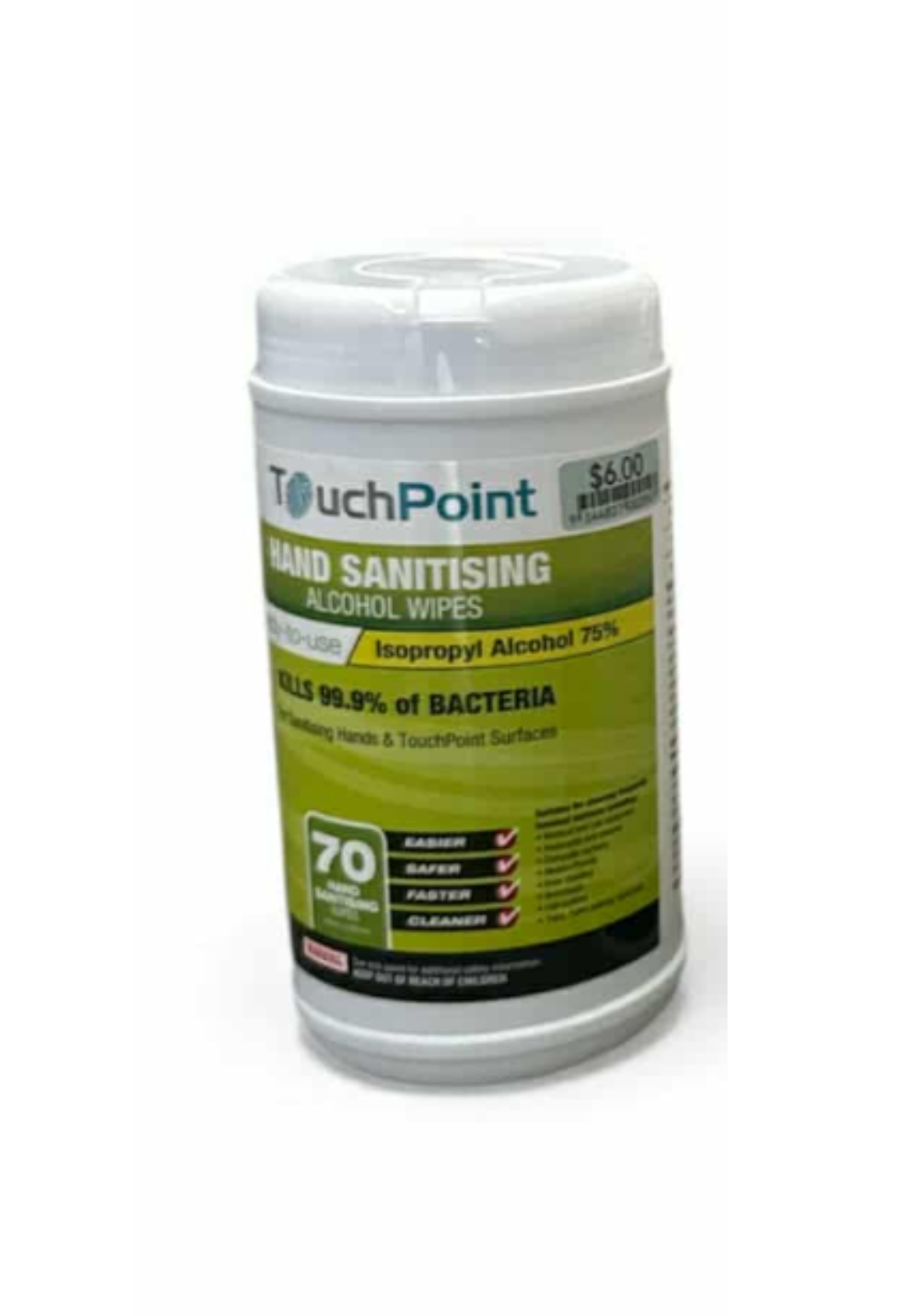 TouchPoint Hand Sanitising Wipes