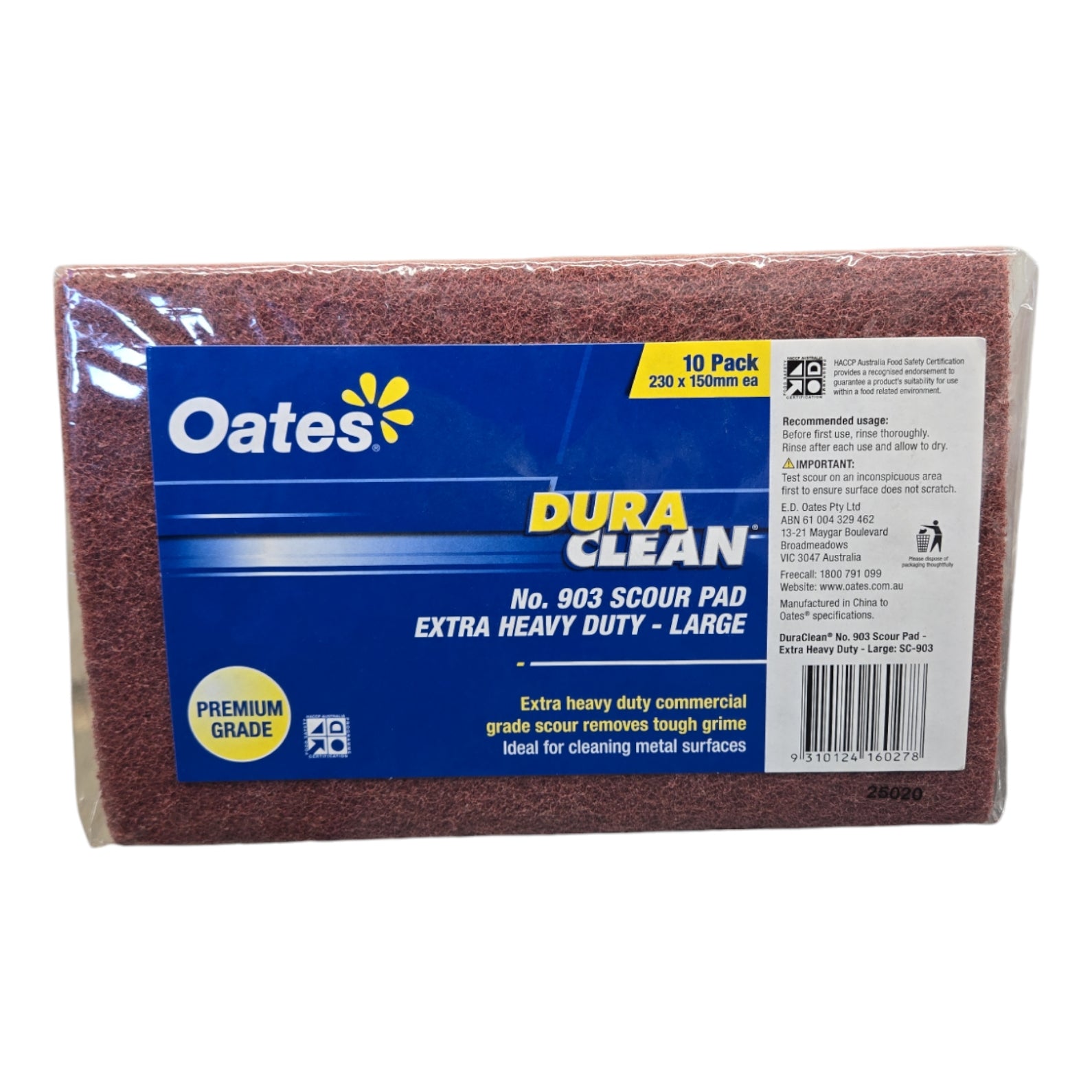 Dura Clean No. 903 Scour Pad - Extra Heavy Duty - Large: SC-903