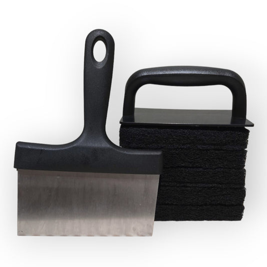 Replaceable Grill Pads Cleaner With Heavy Duty Scraper