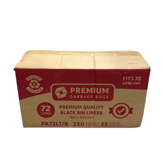 Premium G/Bag Roll Black 72L 250pcs (PR72LTR)